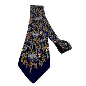 Alynn Men's Necktie Bulls and Bears Stock Market NYSE USA Daytrade Silk